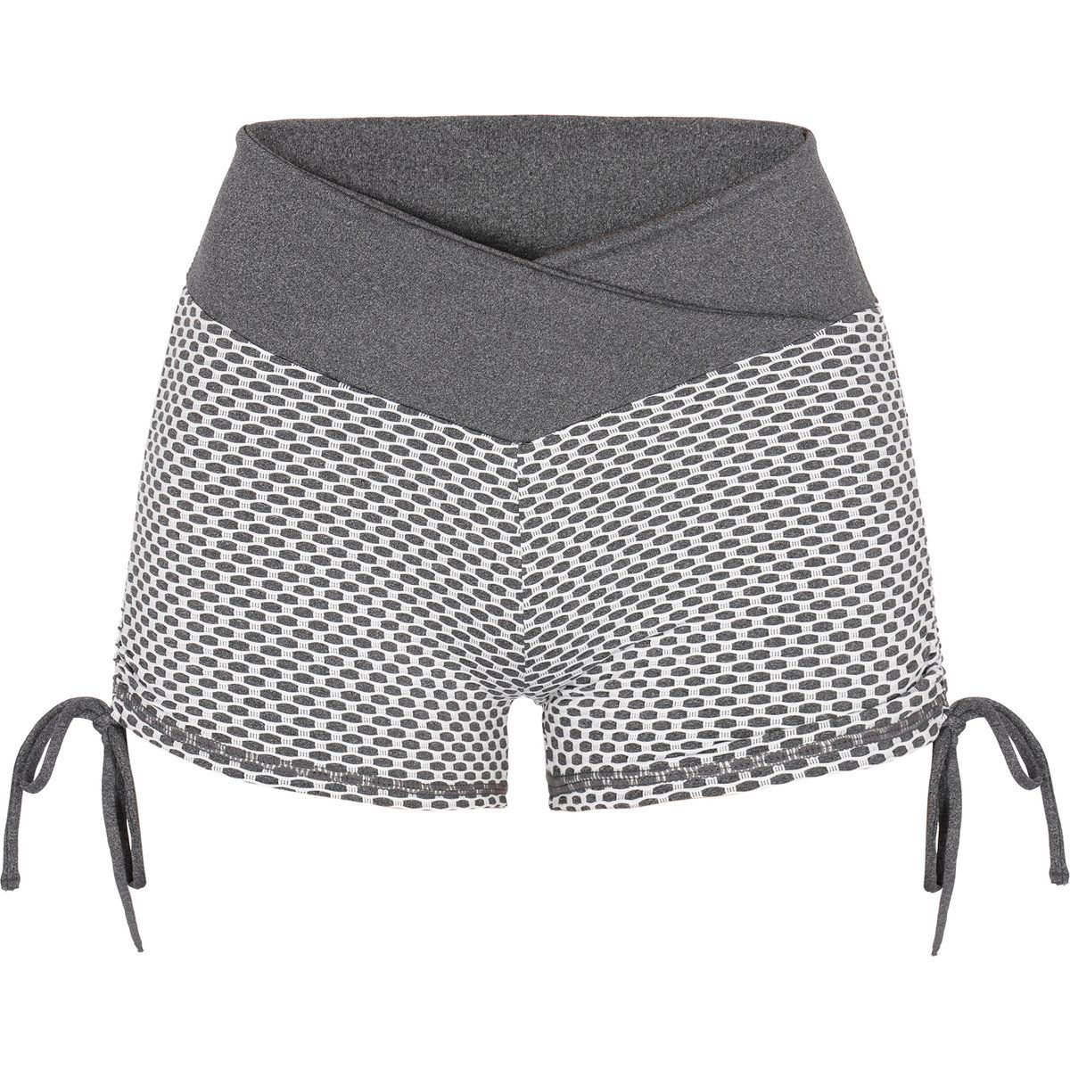 Sportshorts mit Wabenmuster und V-Bund