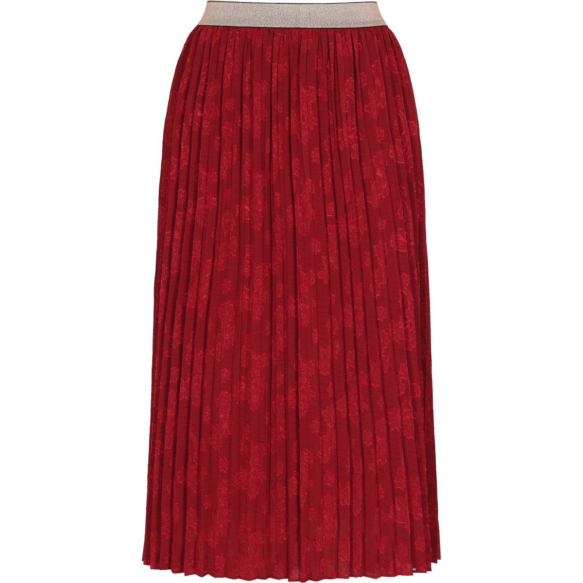 Eleganter plissierter Jacquard-Maxirock