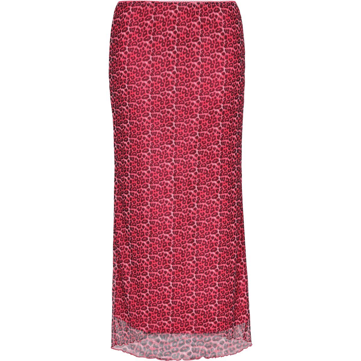 Maxirock mit Mesh und Leopardenmuster