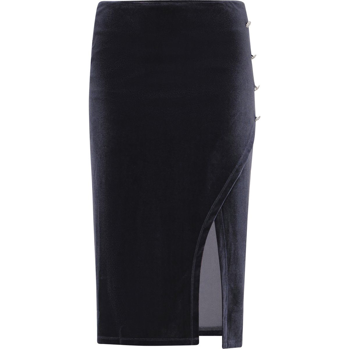 Eleganter Midi-Bleistiftrock aus Samt
