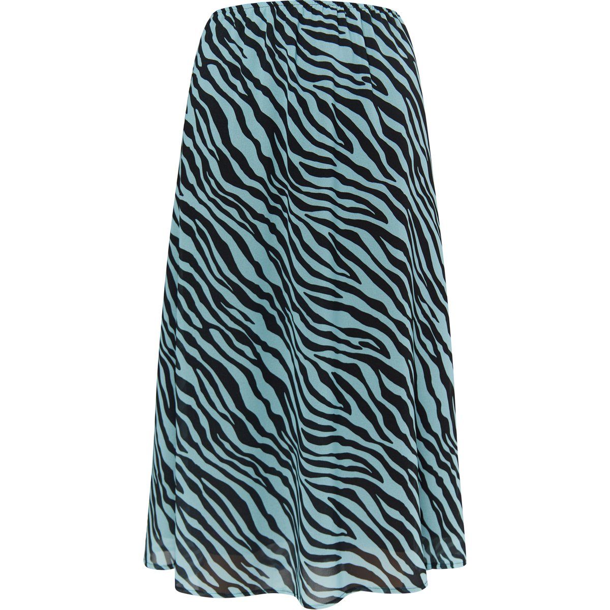 A-Linien-Midirock mit Zebra-Print