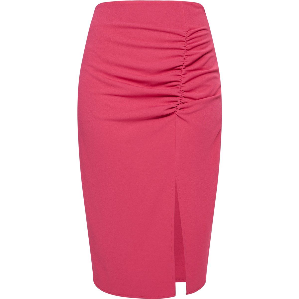 Drapierter Jersey-Midi mit Schlitz