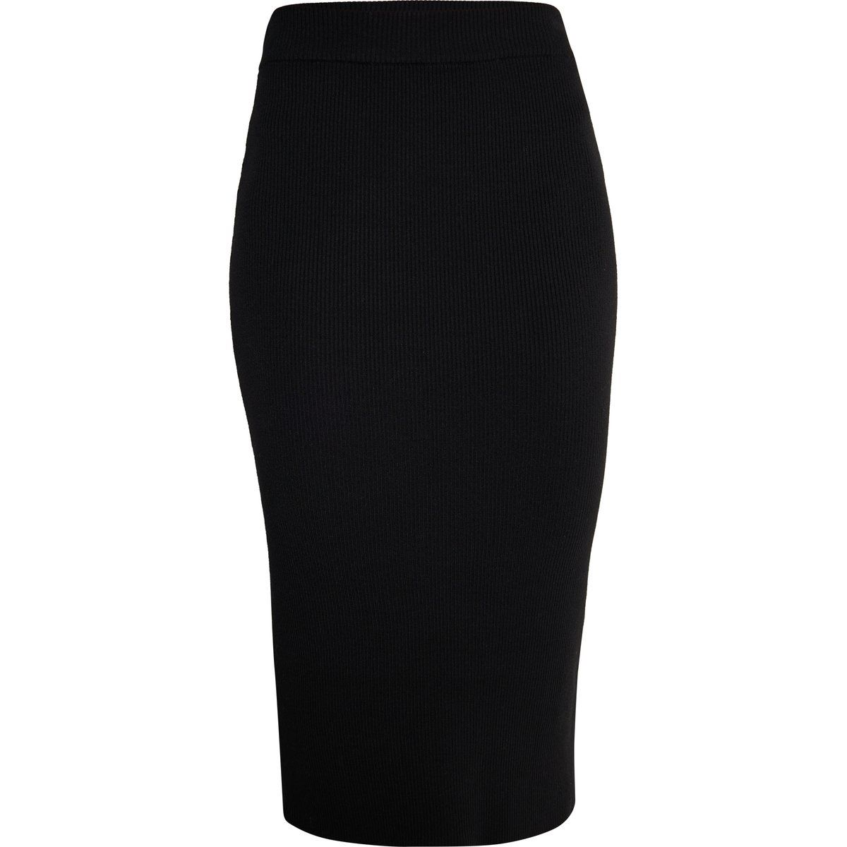 Eleganter gerippter Jersey-Bleistiftrock
