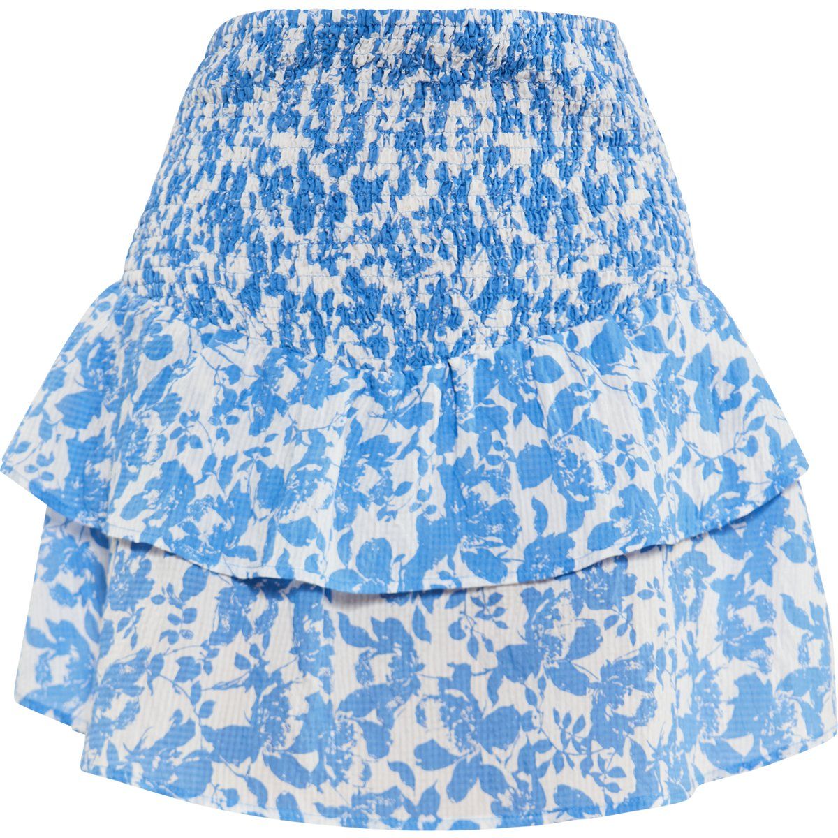 Gestufter Minirock mit Blumenmuster