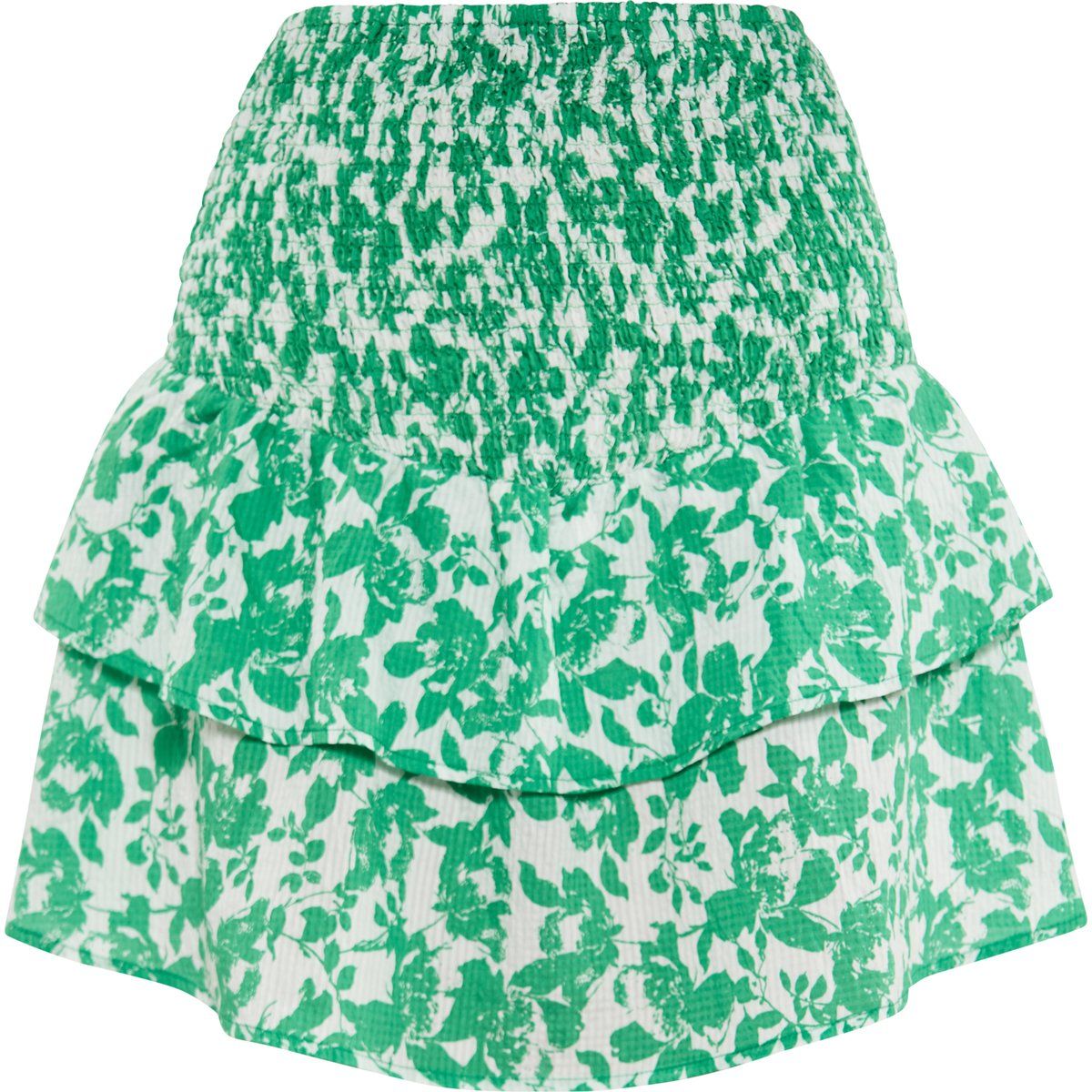 Gestufter Minirock mit Blumenmuster