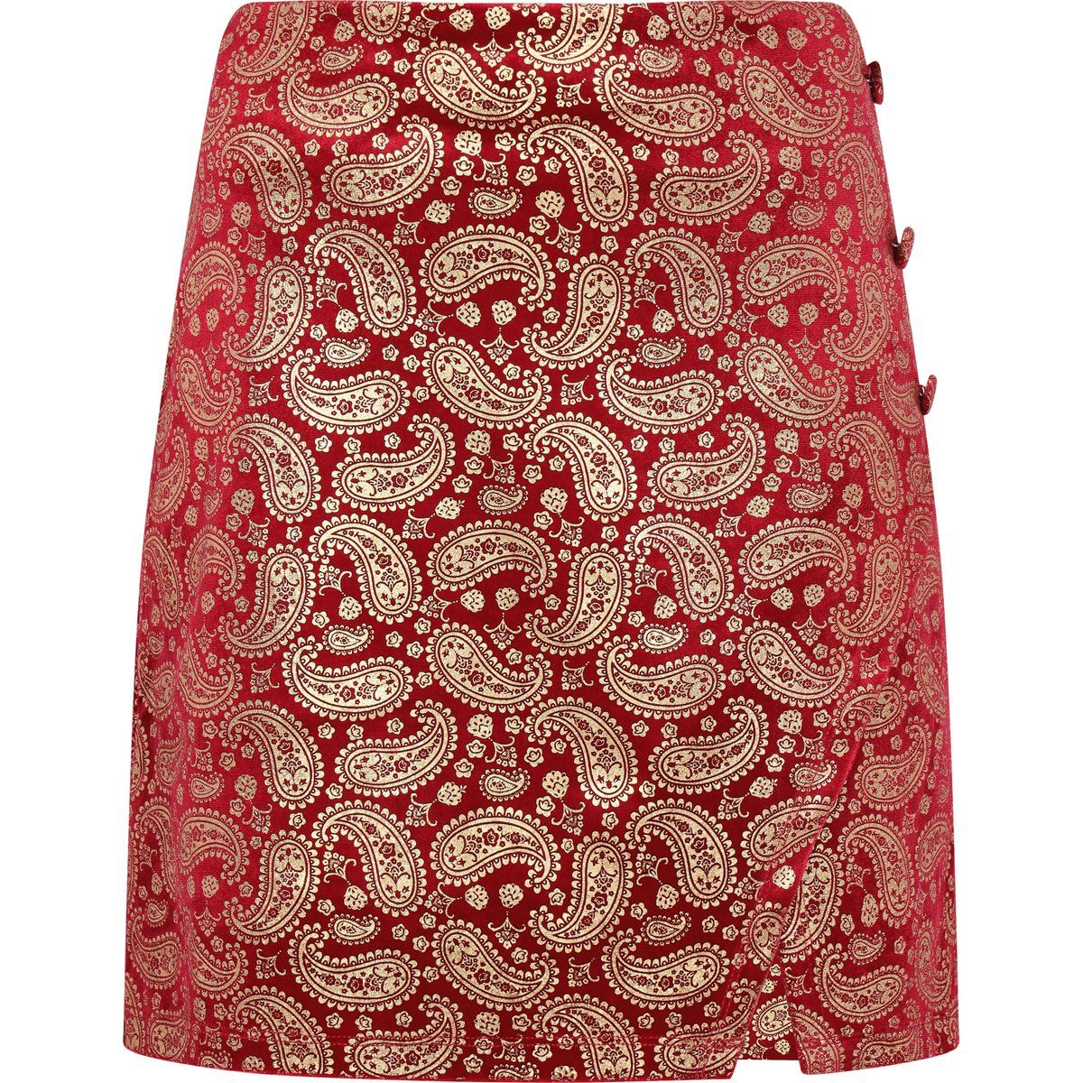 Edler Paisley-Jacquard-Minirock