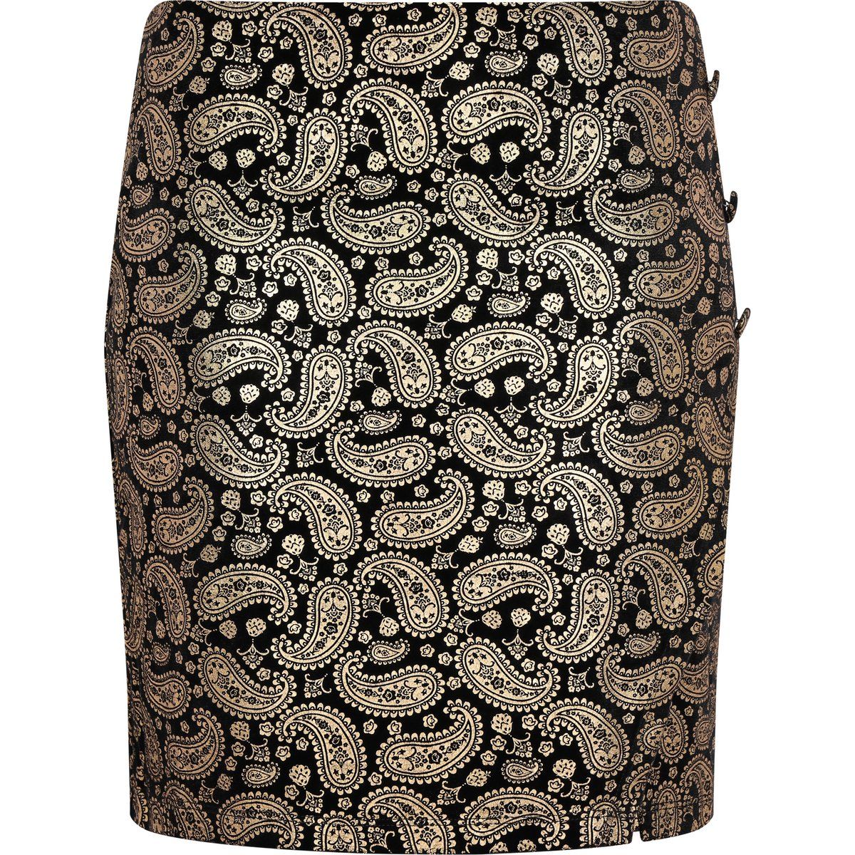 Seidiger Minirock mit Paisleymuster