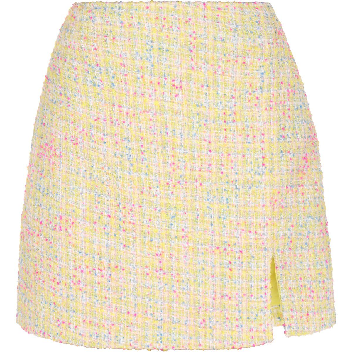 Bouclé-Minirock mit hoher Taille
