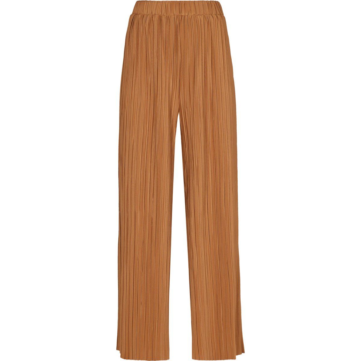 Fließende High-Waist Plissee-Hose