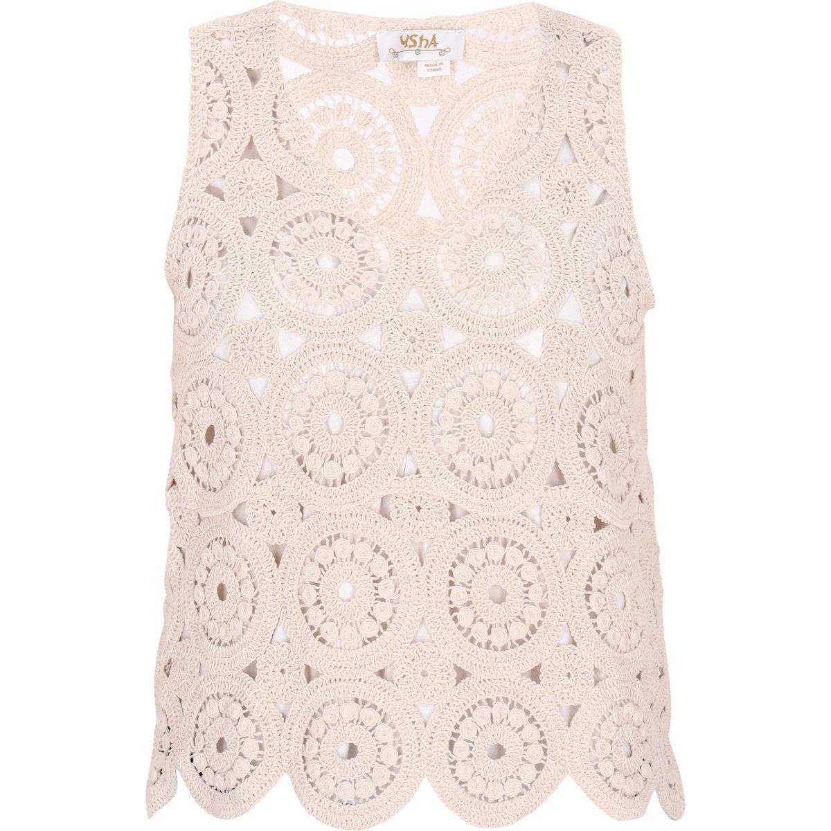 Boho Häkelweste mit Lochmuster