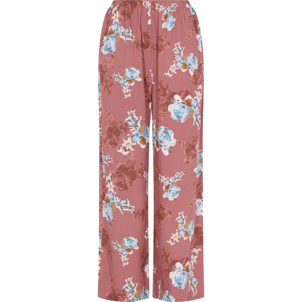 Weit geschnittene Hose mit Blumenmuster