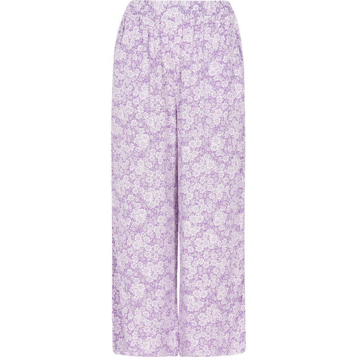Fließende Weite Hose mit Blumenmuster