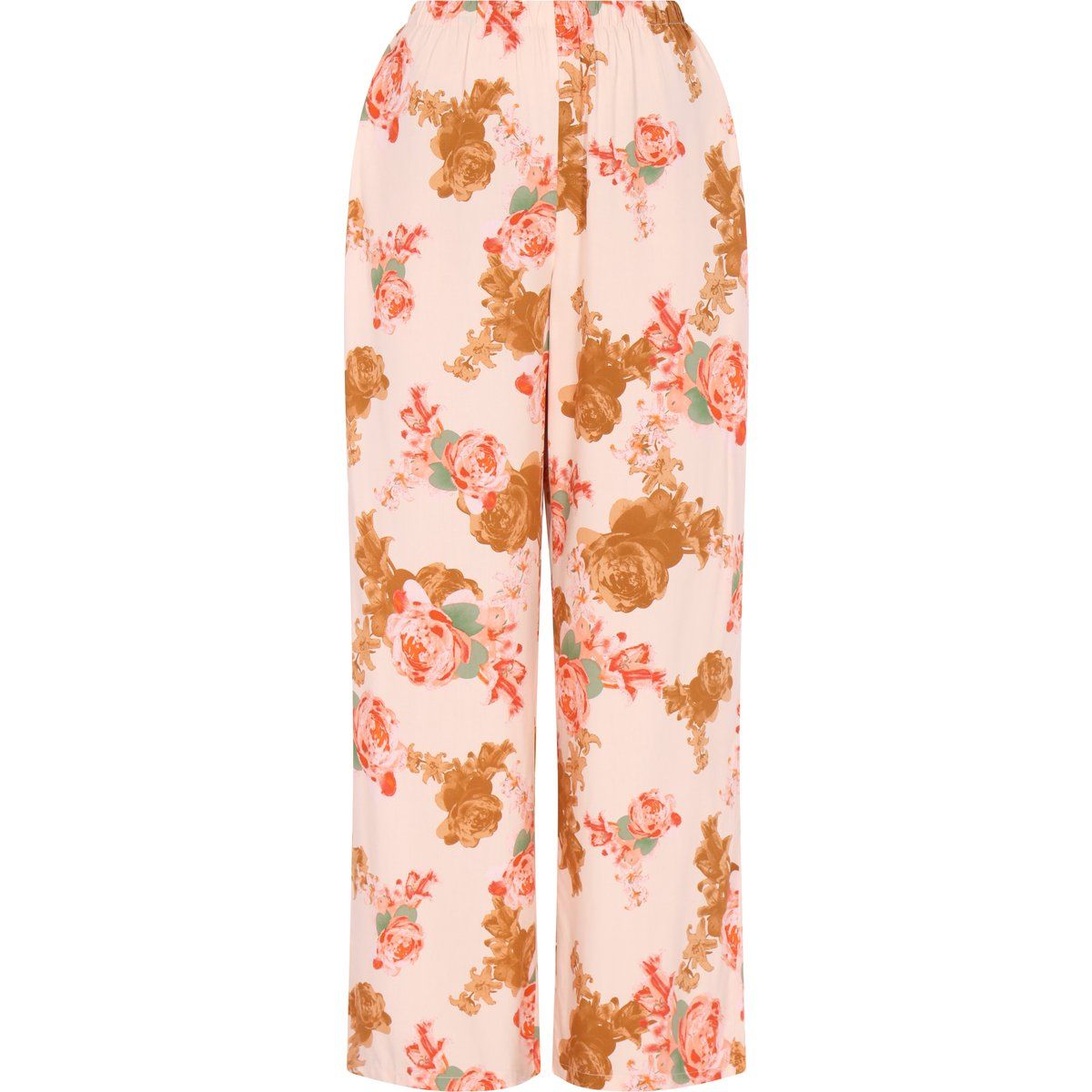 Romantische Palazzo-Hose mit Blumendruck