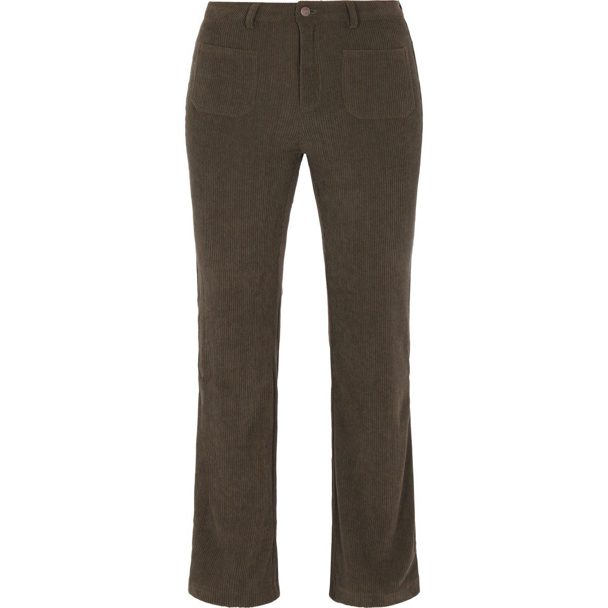 High-Waist Cordhose mit Schlag