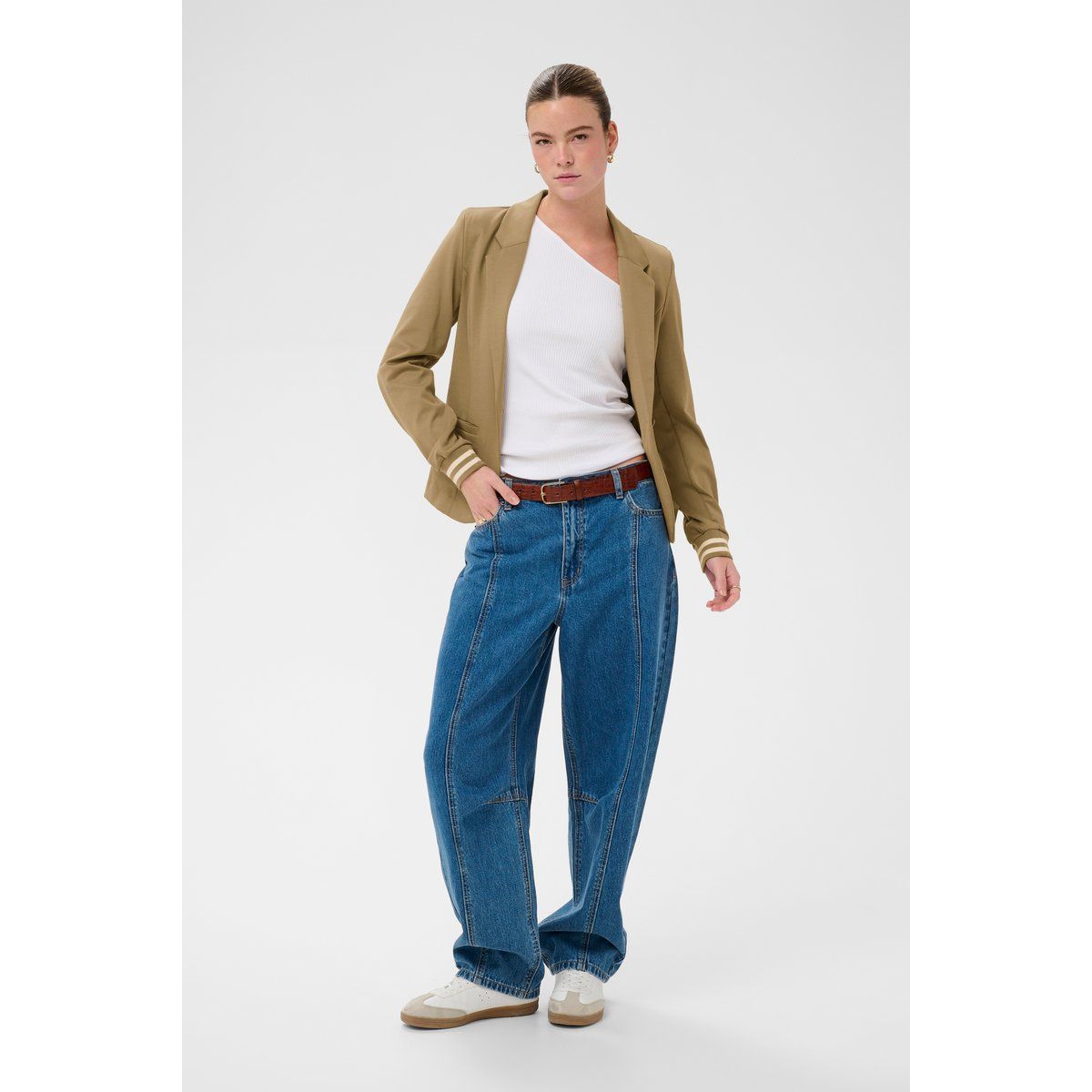 Slim Fit Blazer mit sportlichen Bündchen