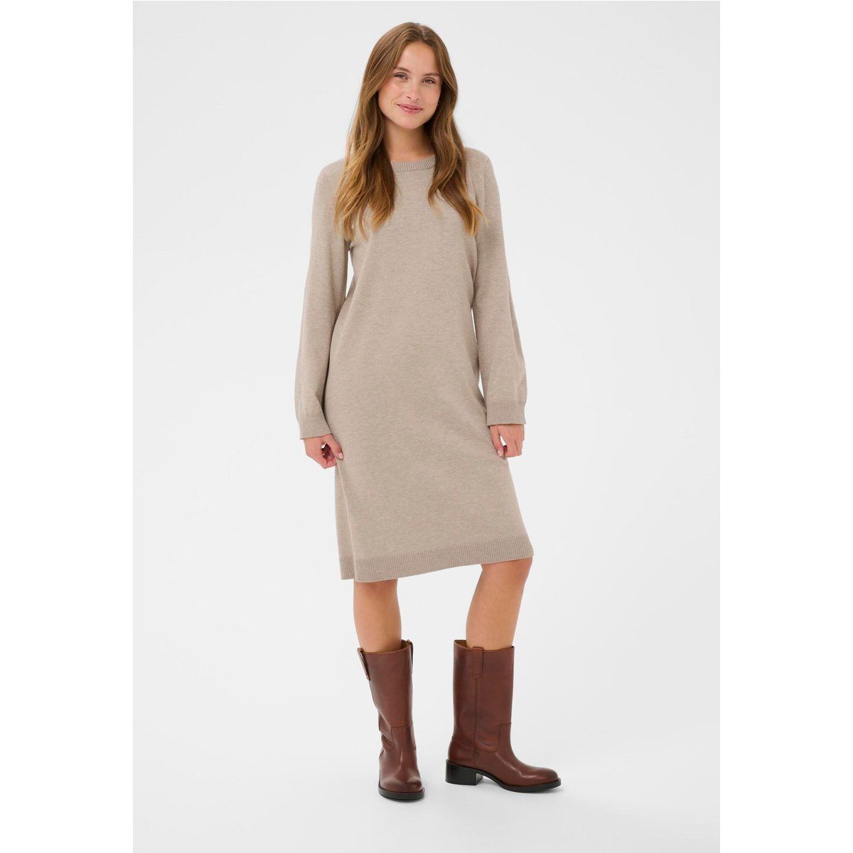 Strickkleid mit gerader Passform