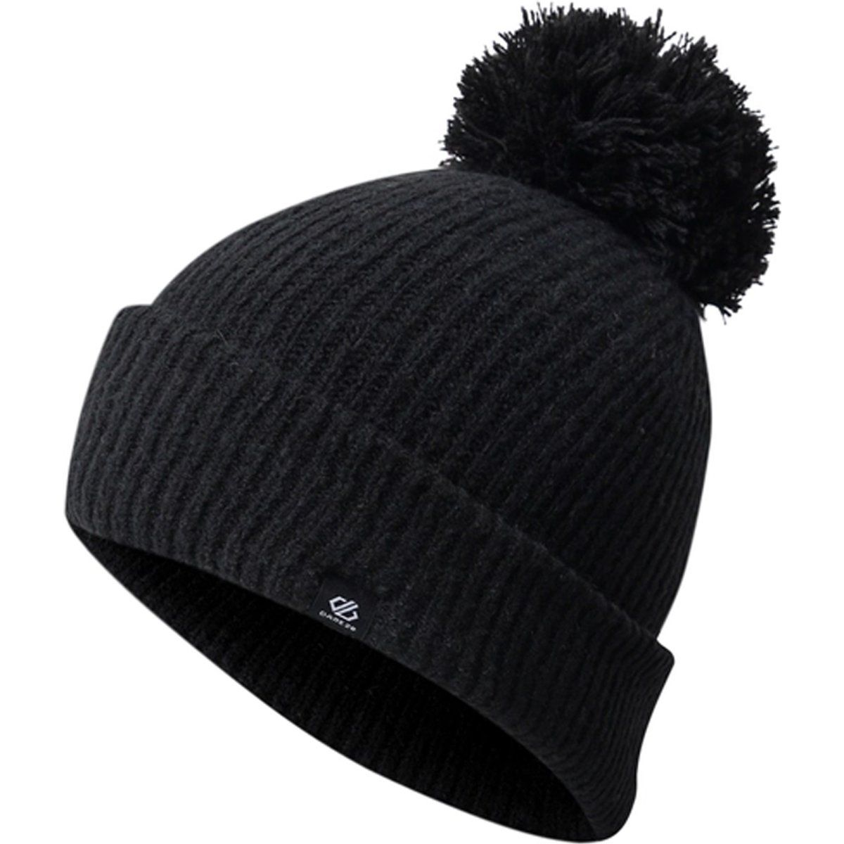 Rippstrick-Beanie mit Bommel