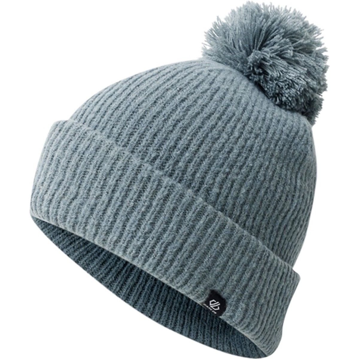 Rippstrick-Beanie mit Bommel