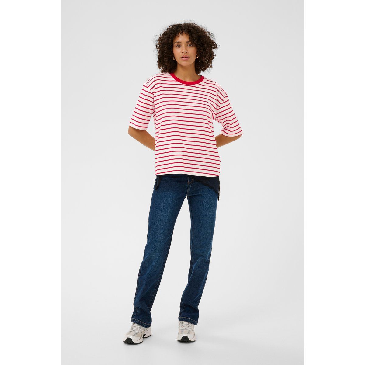 Gestreiftes T-Shirt mit lockerer Passform