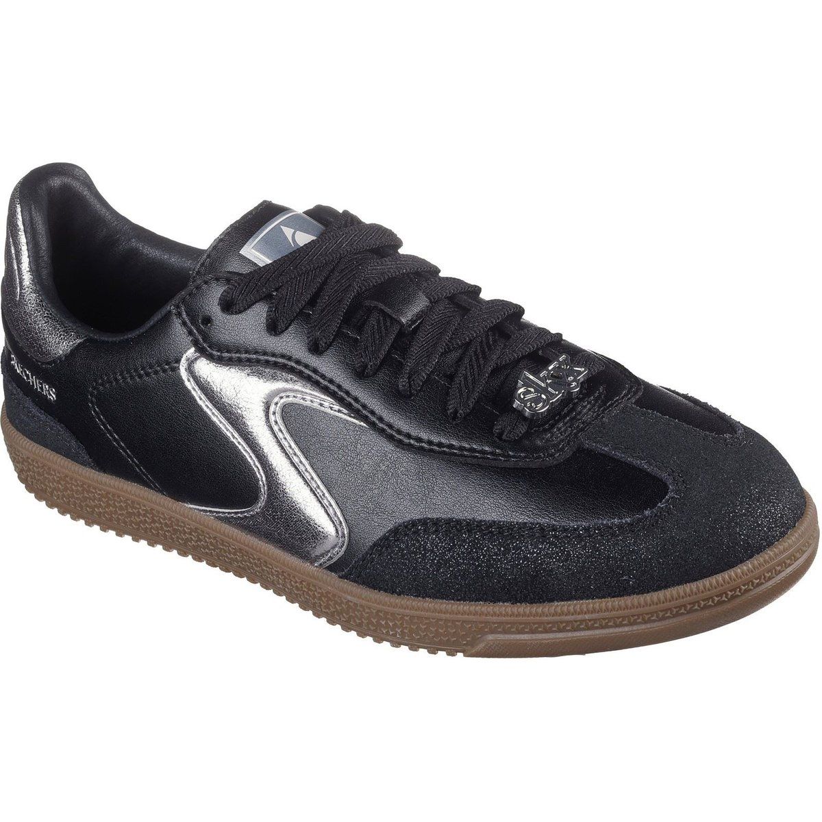 Retro Court-Style Metallic-Sneaker