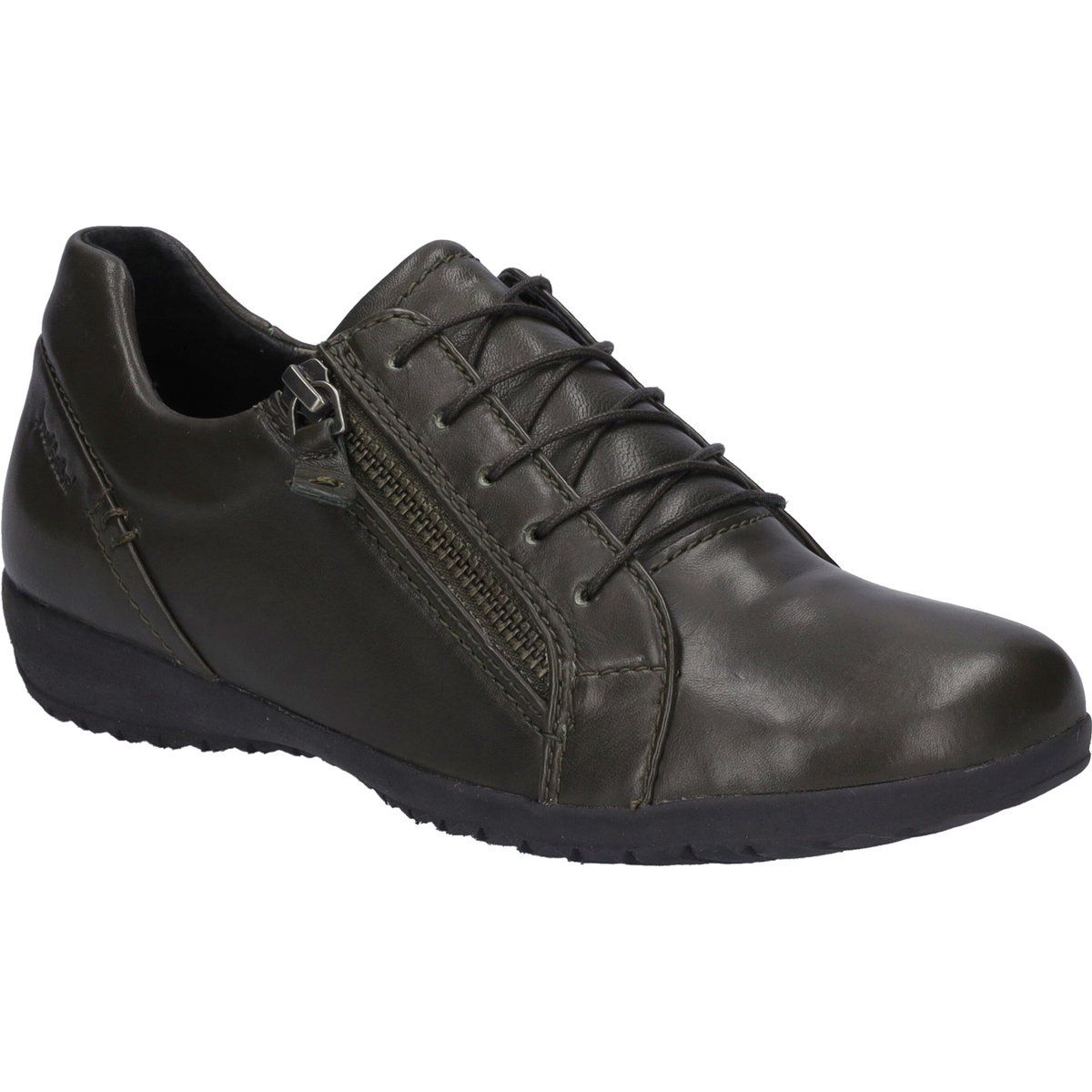 Lässiger Leder-Halbschuh mit Reißverschluss