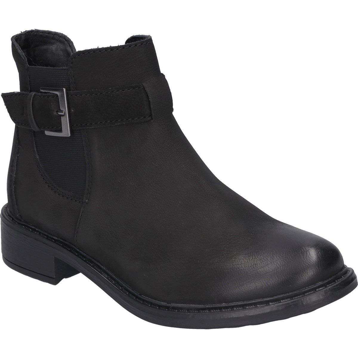 Nubukleder-Stiefeletten mit Schnalle