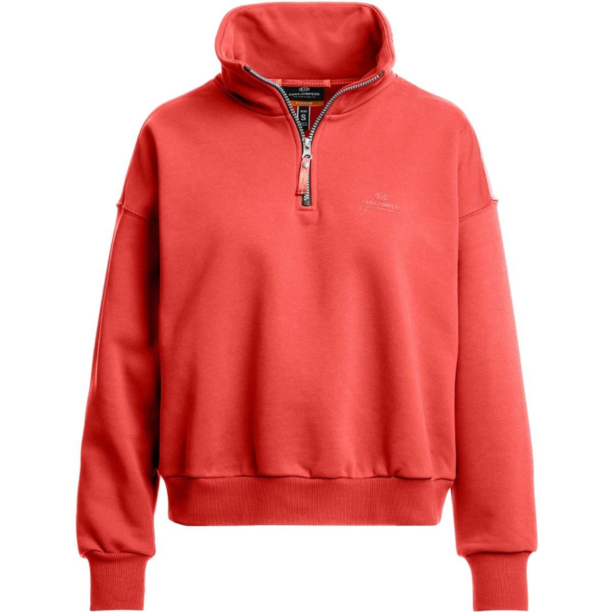 Lockerer Sweatshirt mit halbem Reißverschluss