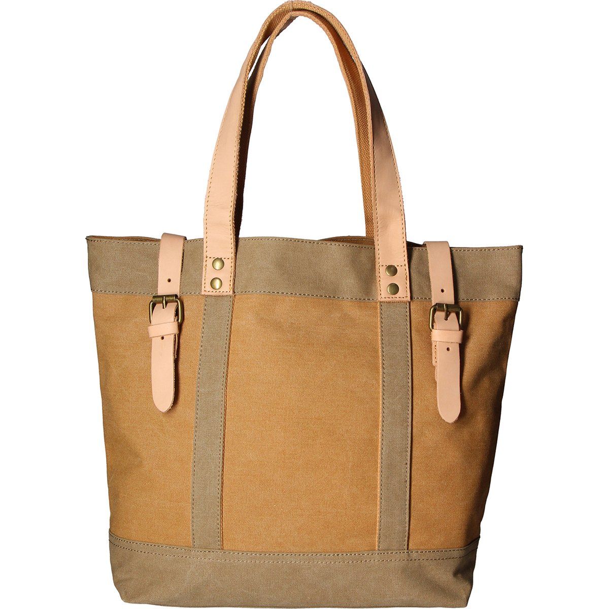 Handgefertigter Zweifarbiger Canvas-Shopper