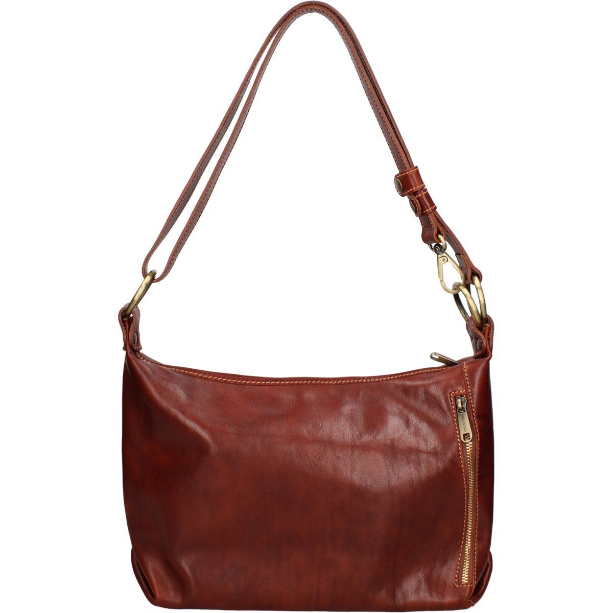 Klassische Hobo-Schultertasche aus Leder