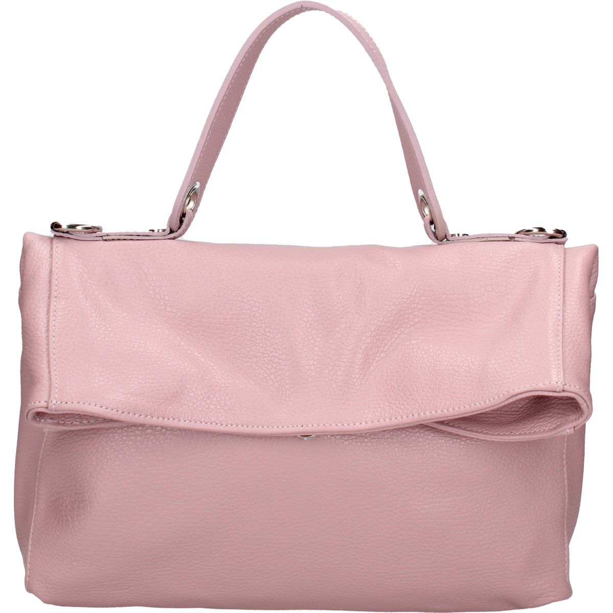 Wandelbare Handtasche aus genarbtem Leder