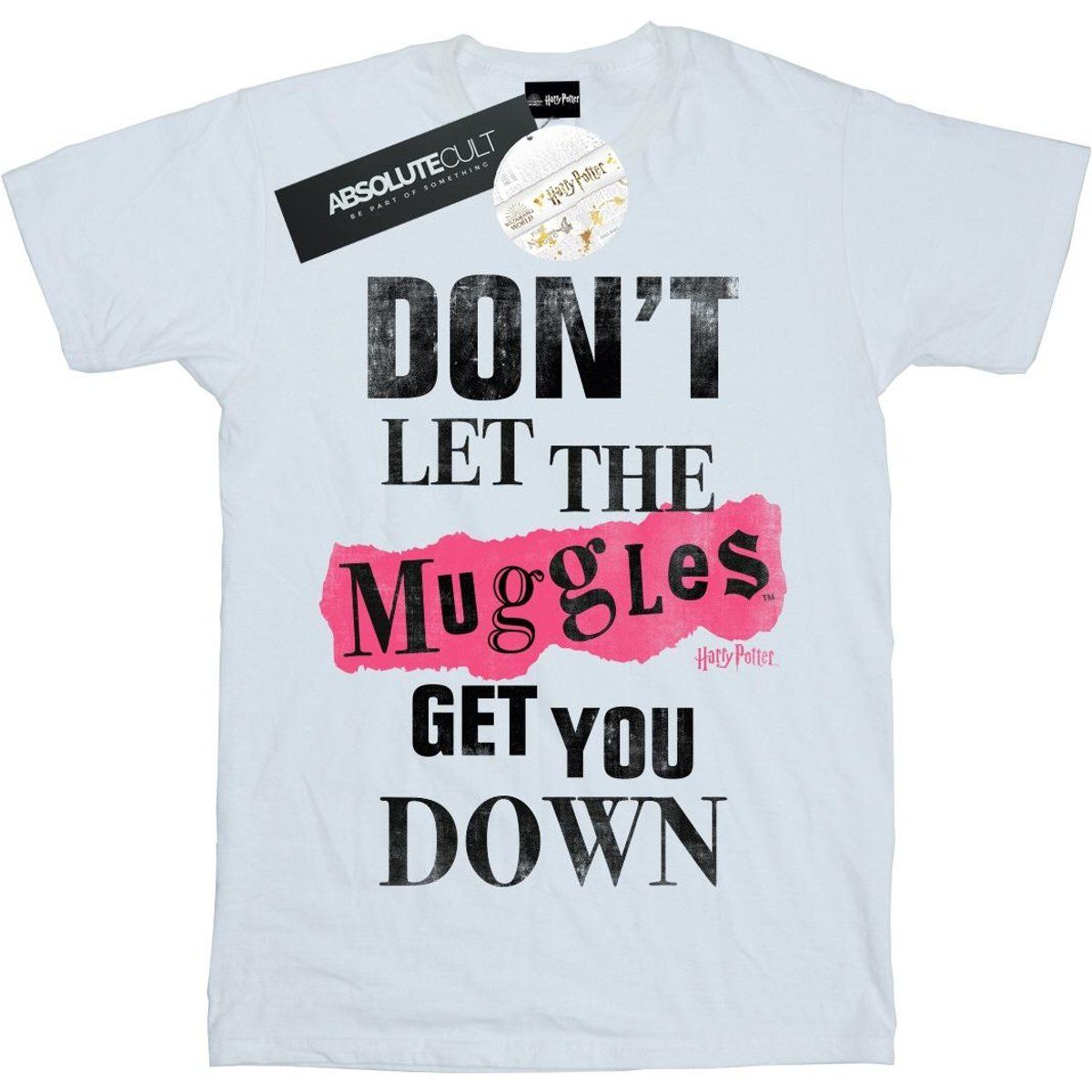 Muggles Grafik-Print Boyfriend-T-Shirt