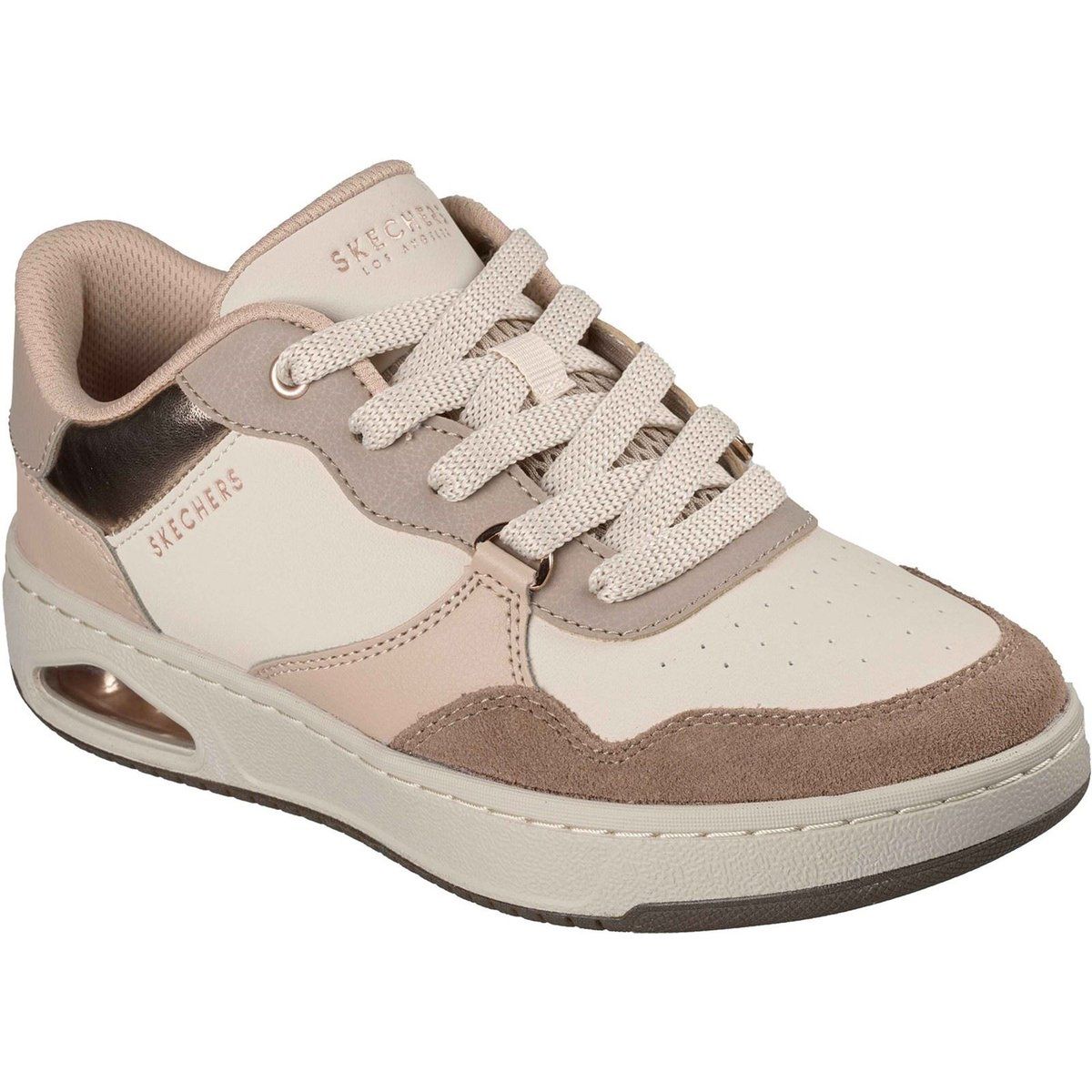 Court-Style Sneaker mit Metallic-Details