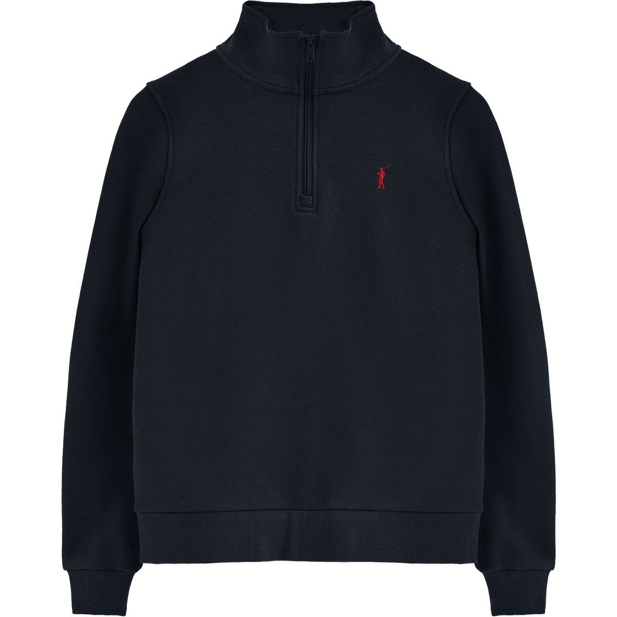 Sweatshirt mit Viertelreißverschluss und Logo
