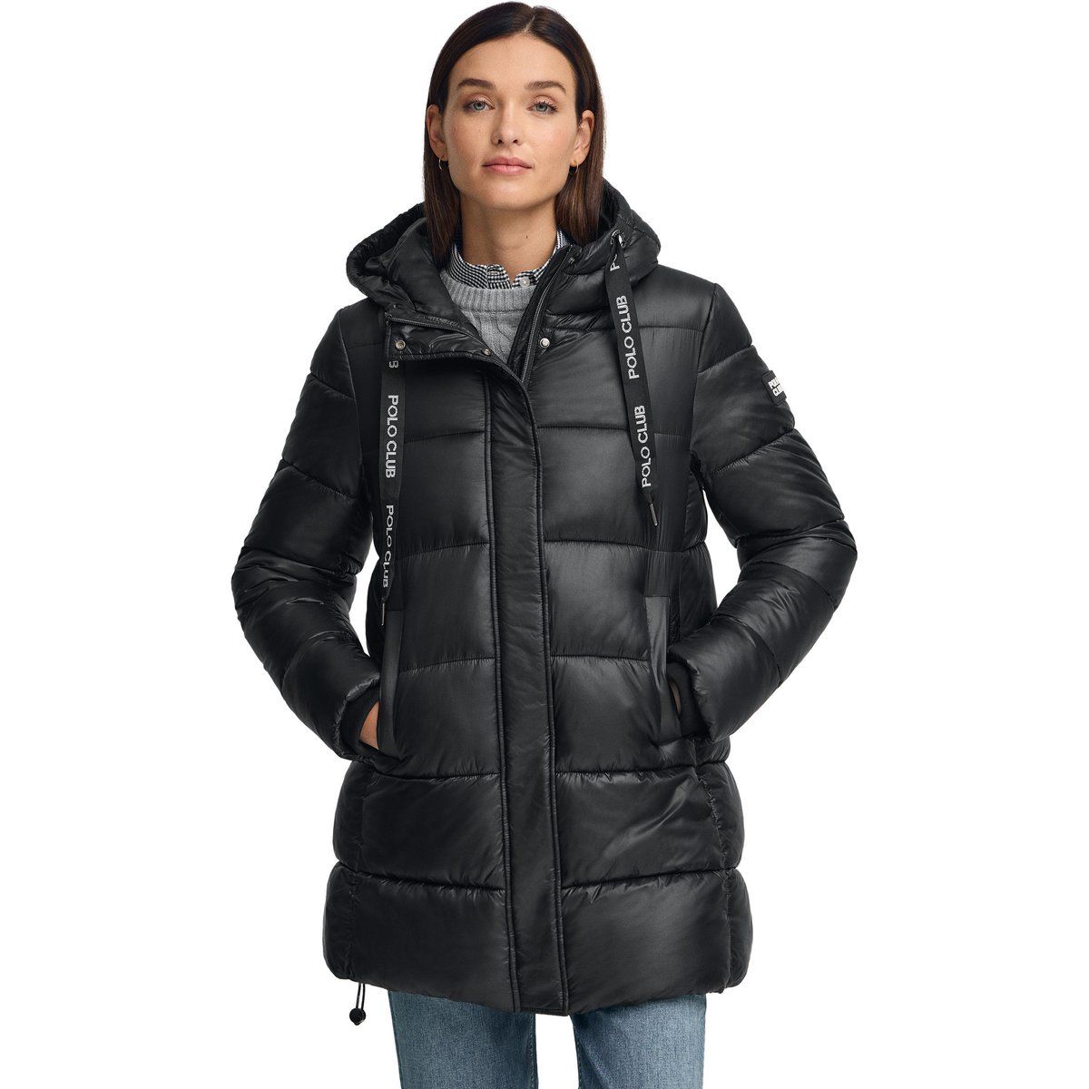Gesteppter Puffer-Mantel mit Kapuze