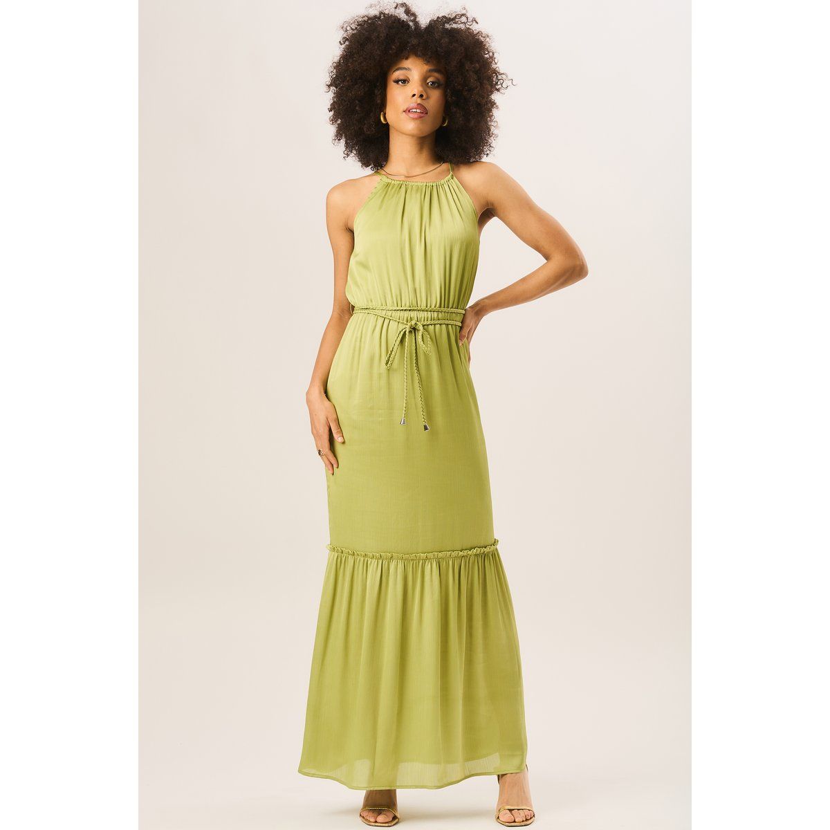Elegantes Halterneck-Maxikleid