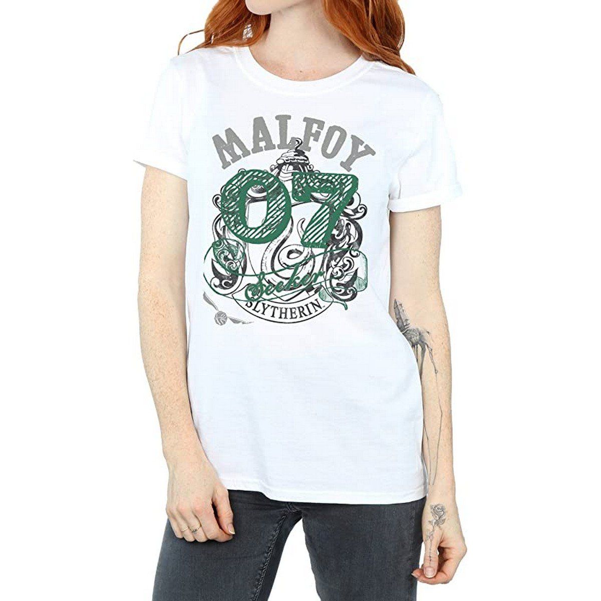 Slytherin Malfoy Grafik-Print T-Shirt