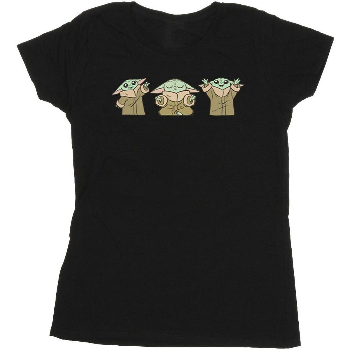 T-Shirt mit drei Grogu-Posen