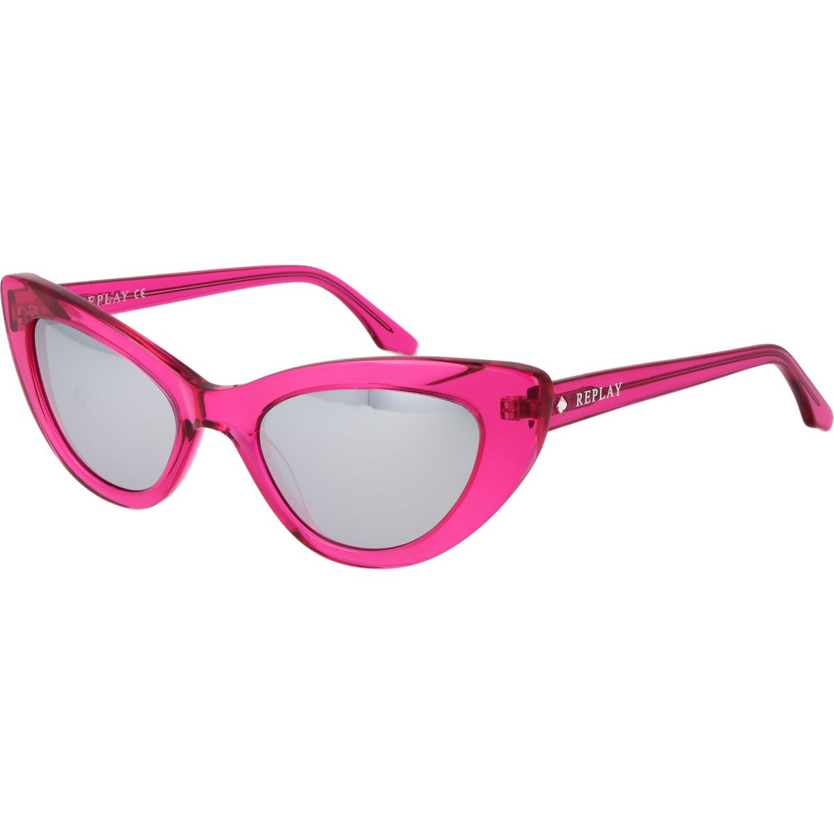 Chicke Cat-Eye-Sonnenbrille mit Verspiegelten Gläsern