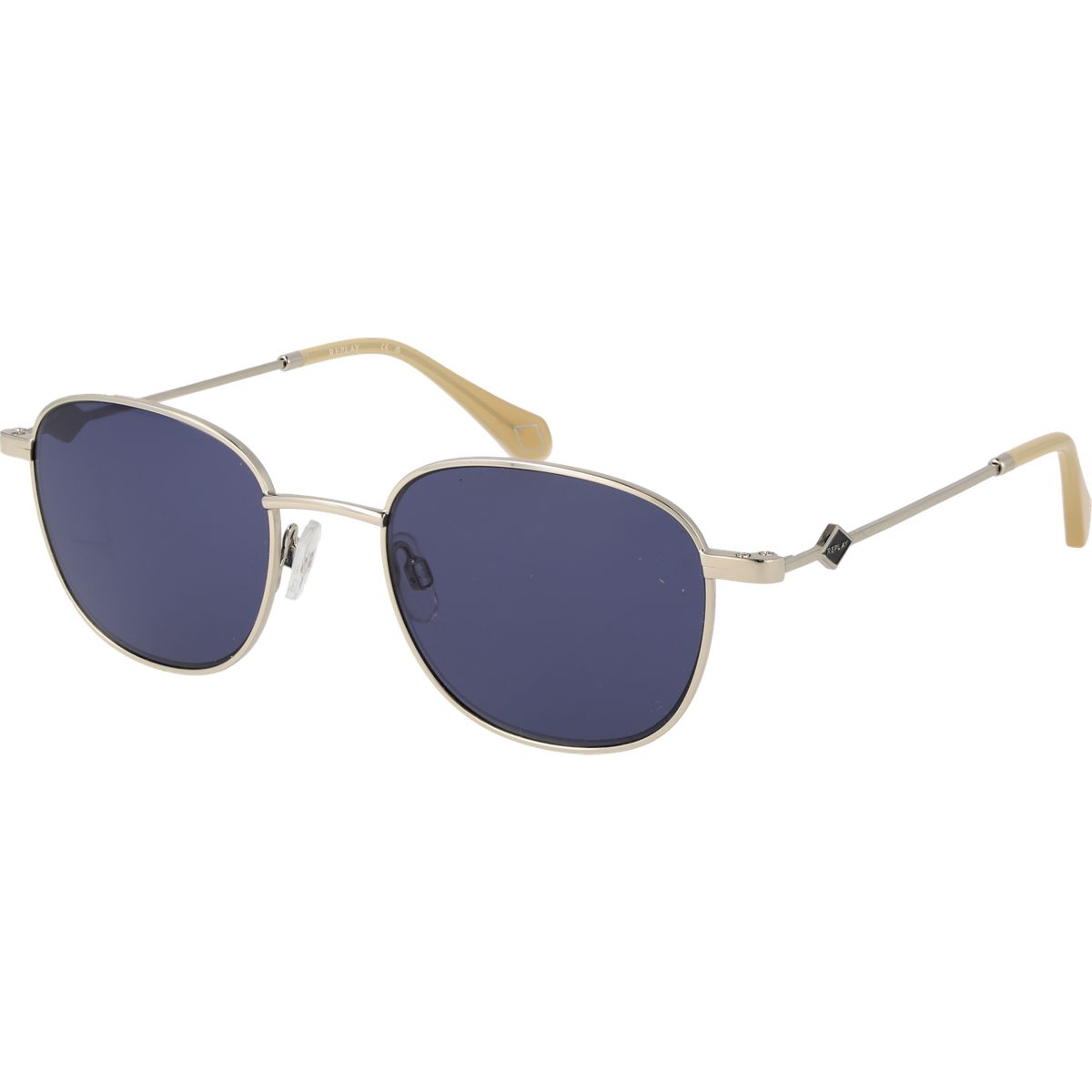 Ovale Sonnenbrille mit Metallrahmen
