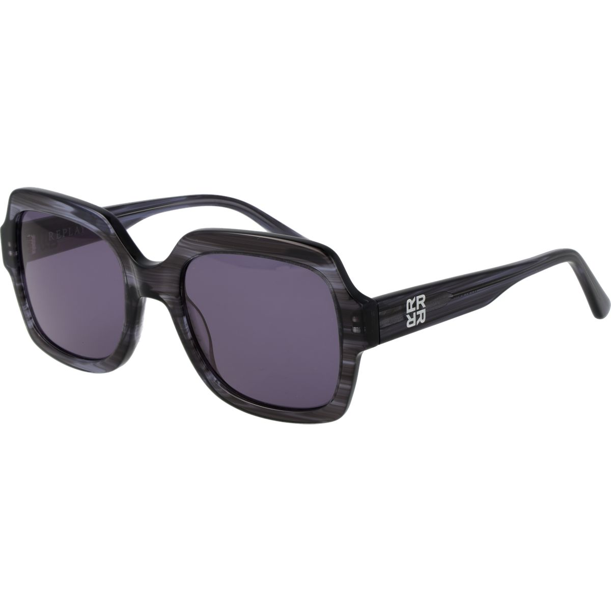 Eckige Sonnenbrille mit Marmorierung