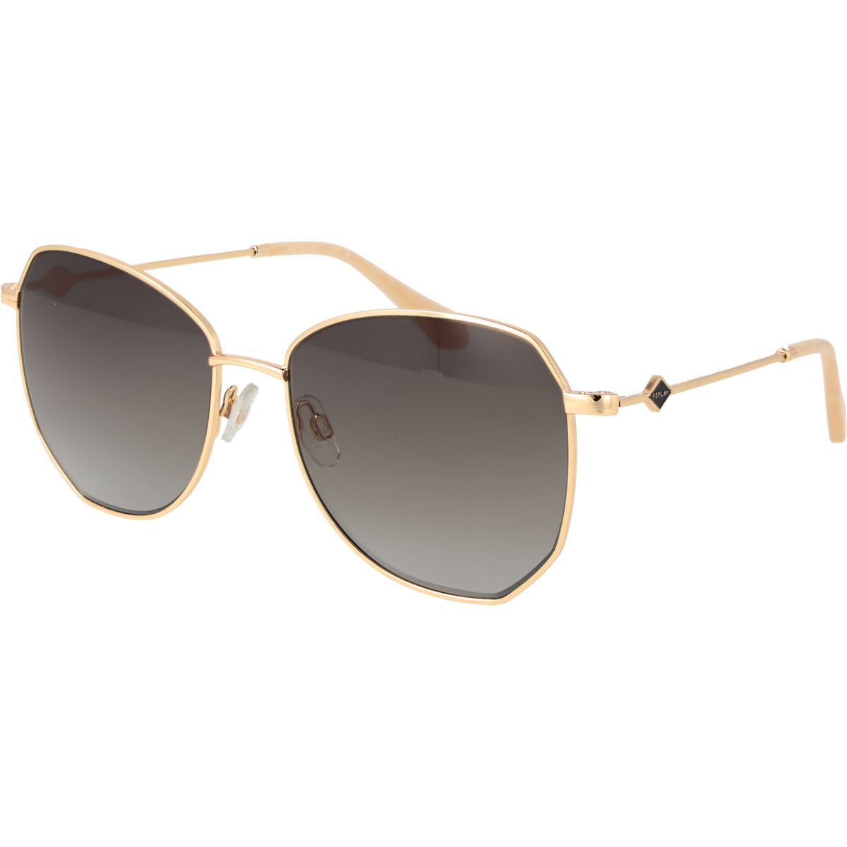 Geometrische Schmetterlings-Sonnenbrille aus Metall