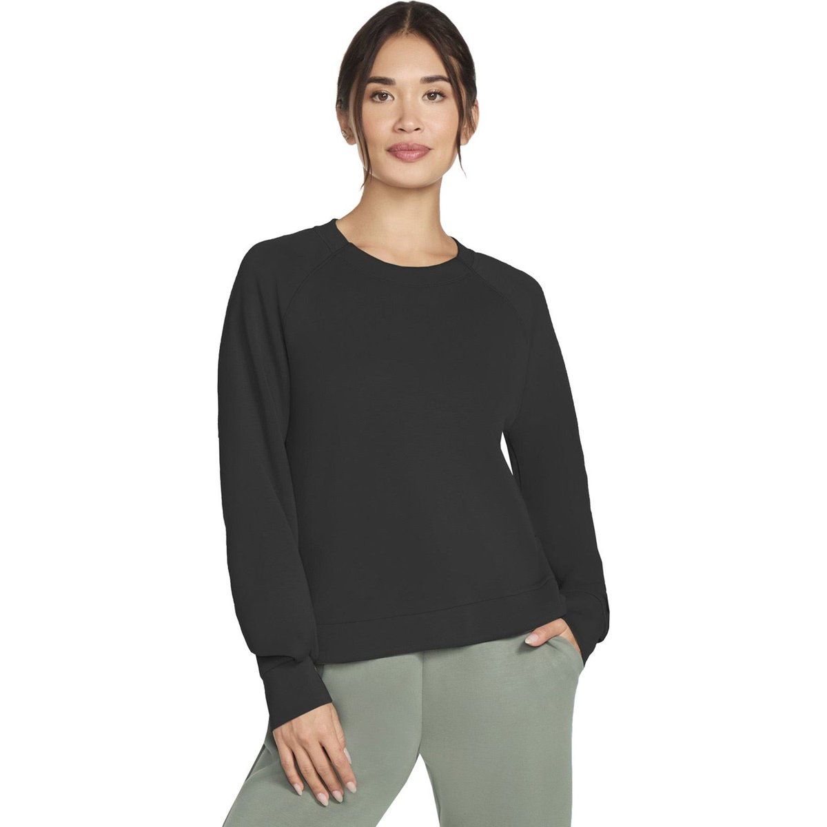Seidig Weiches Rundhals Sweatshirt