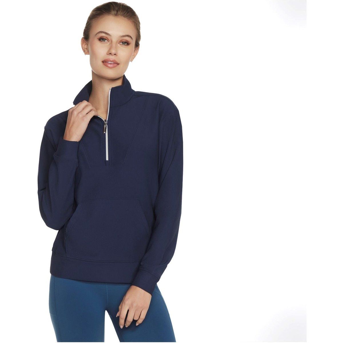 Gerippter Quarter-Zip Performance-Pullover