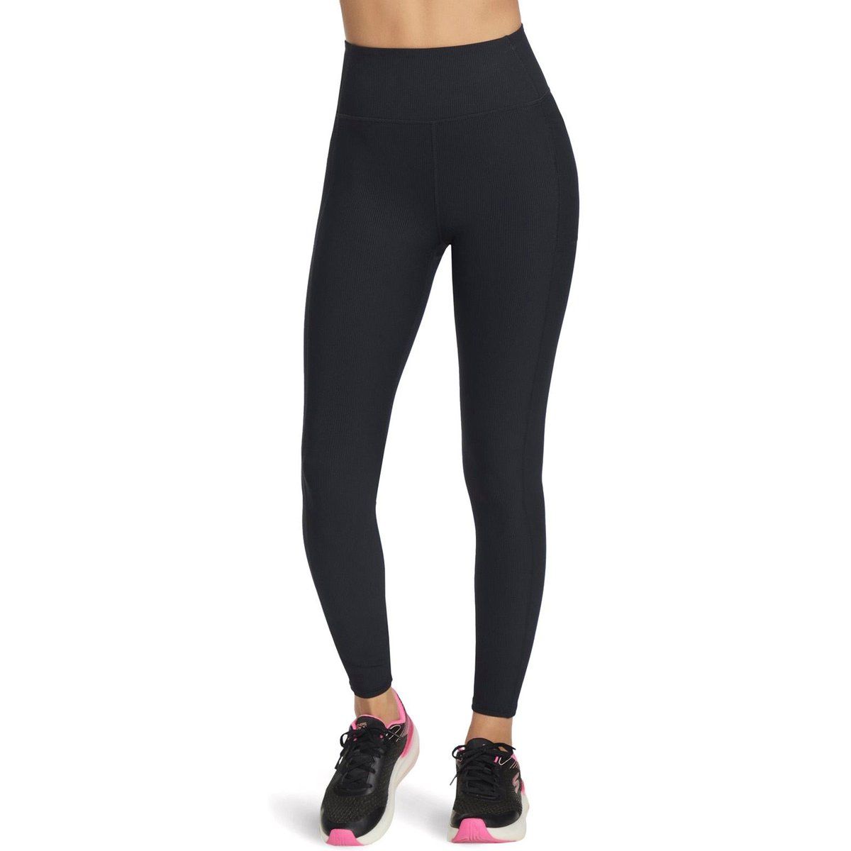 Hoch taillierte gerippte Sport-Leggings