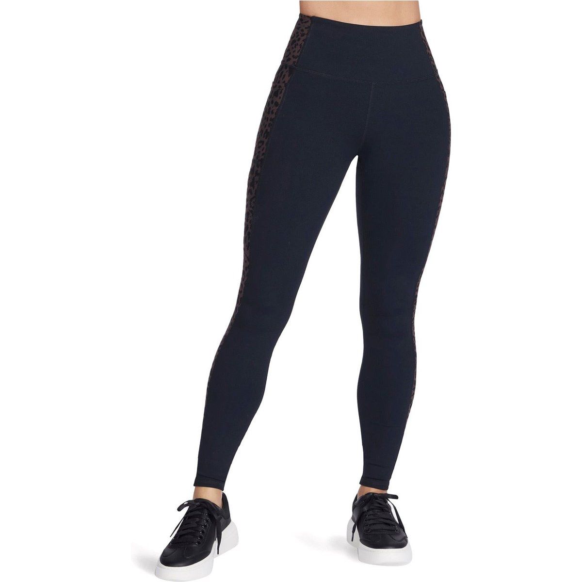 Performance-Leggings mit Leoparden-Einsätzen
