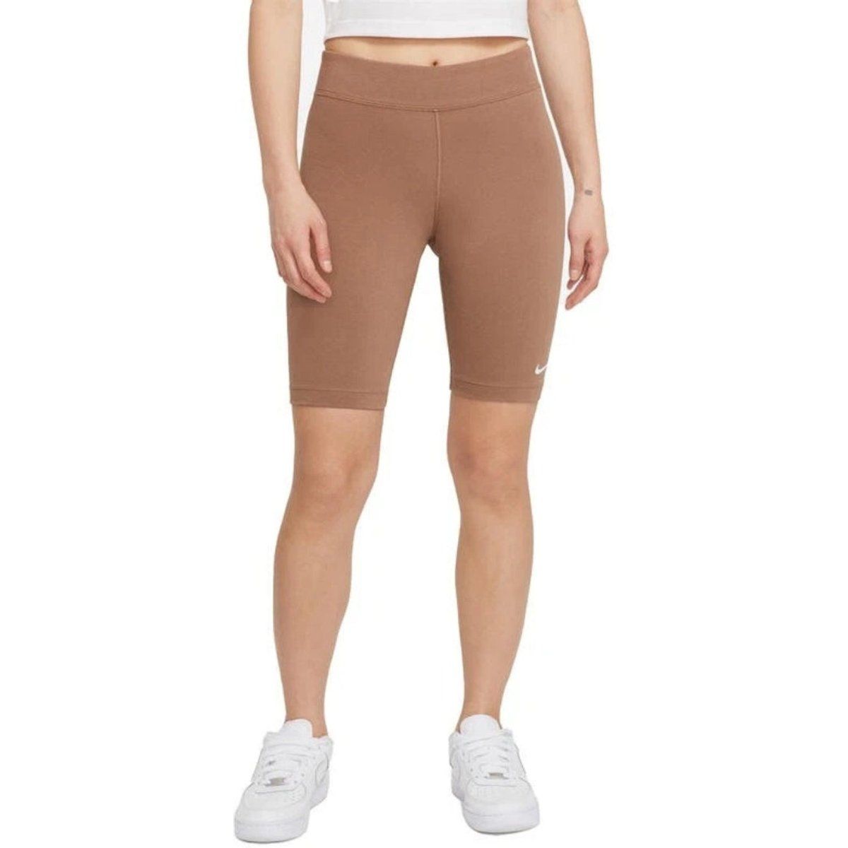 Hochtaillierte Radlerhose aus Baumwollmischung