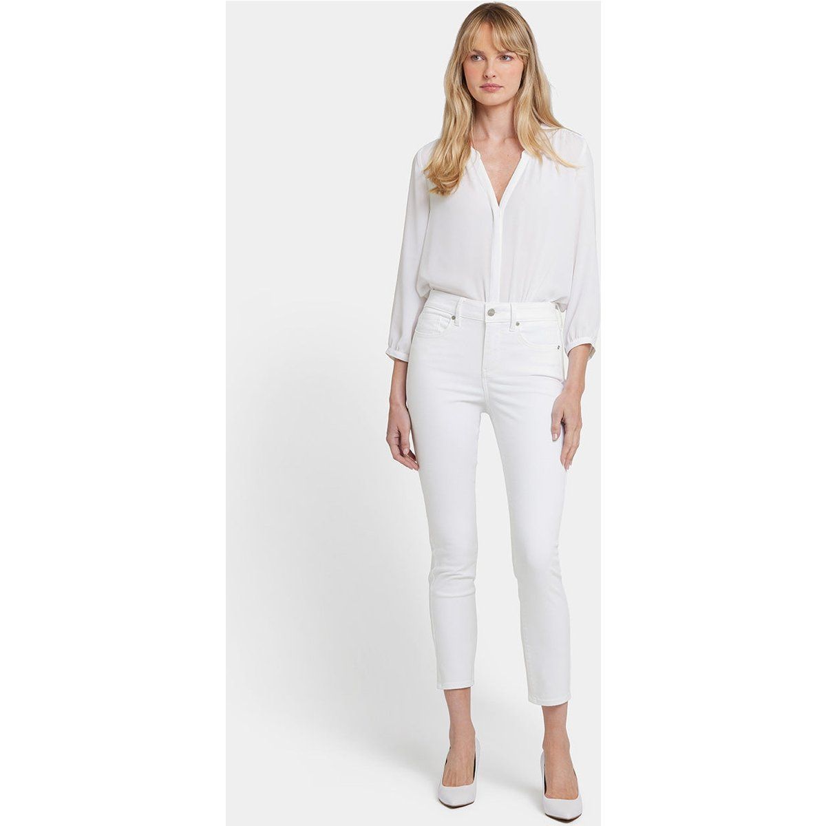 High-Waist Skinny-Jeans in Knöchellänge