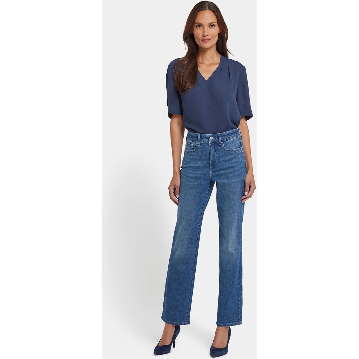 Marilyn Straight Jeans mit hohem Bund
