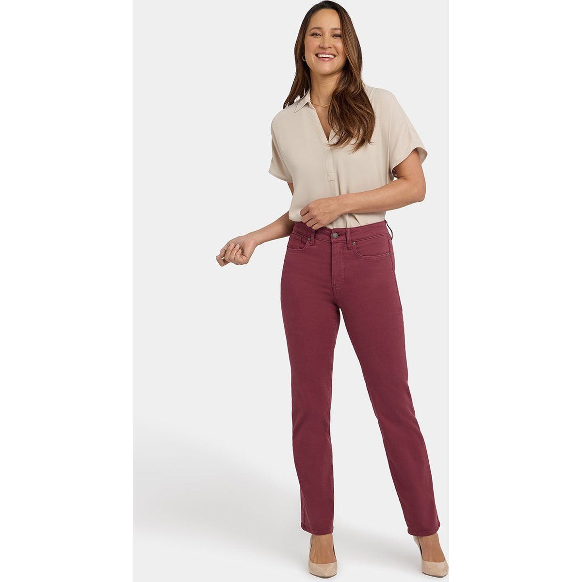 Marilyn Straight-Leg Jeans mit hohem Bund
