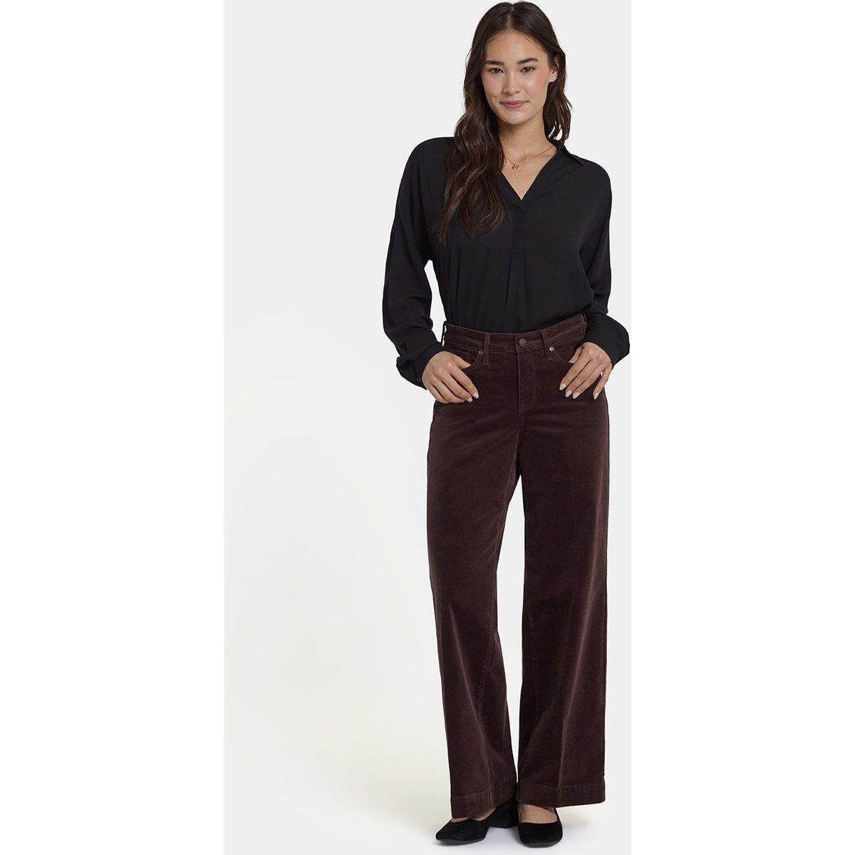 Cordhose mit weitem Bein